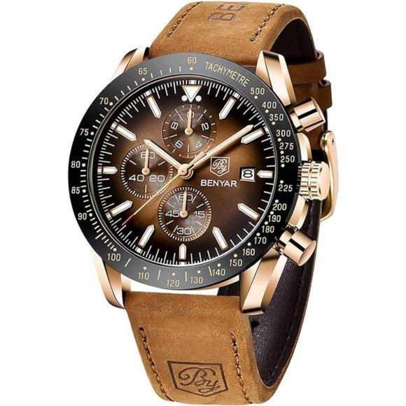 Watch for Men Analog Quartz Chronograph 30M Waterproof Luminous Big Face Watch